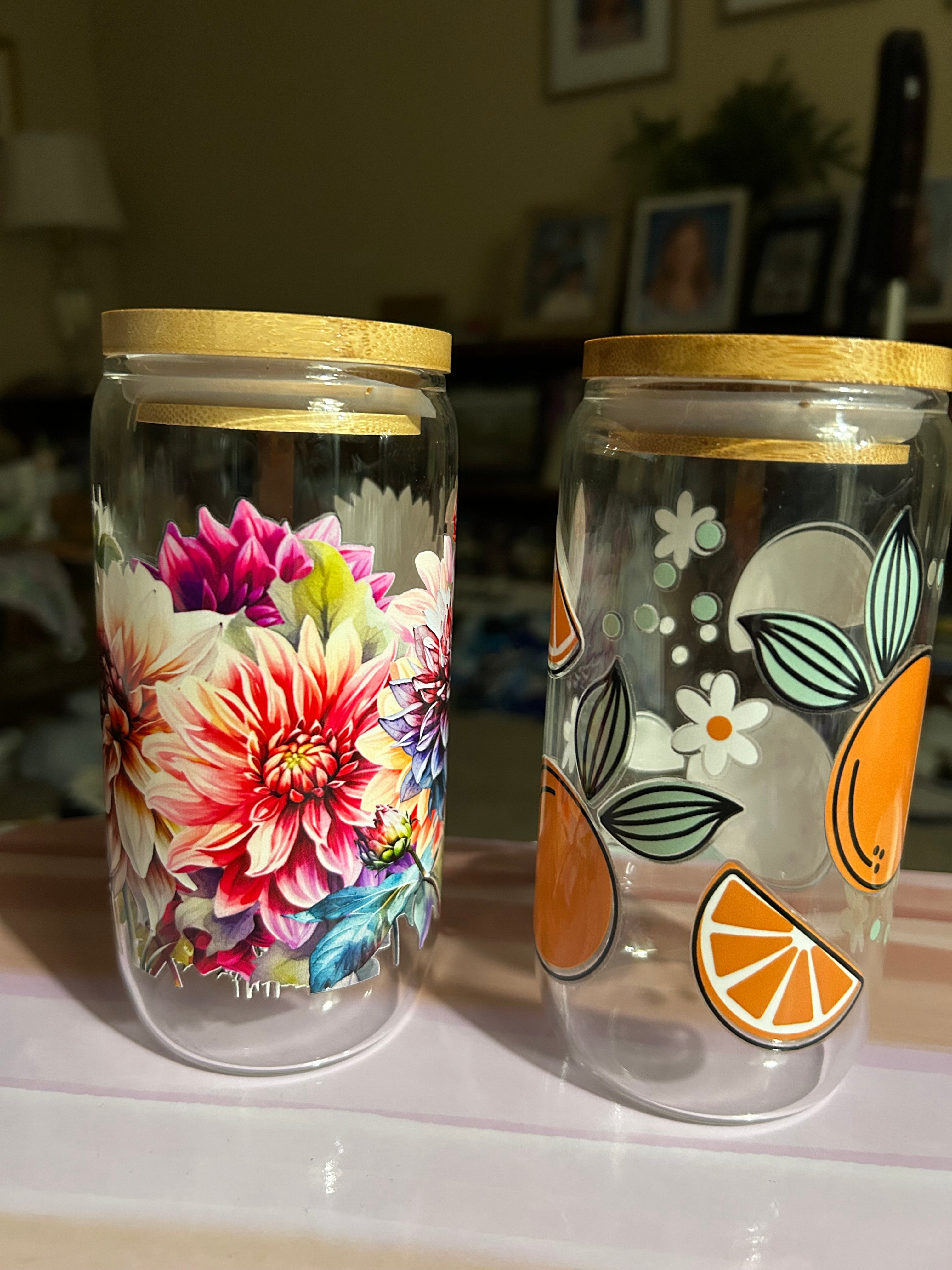 Libbey Can Glass with Straw