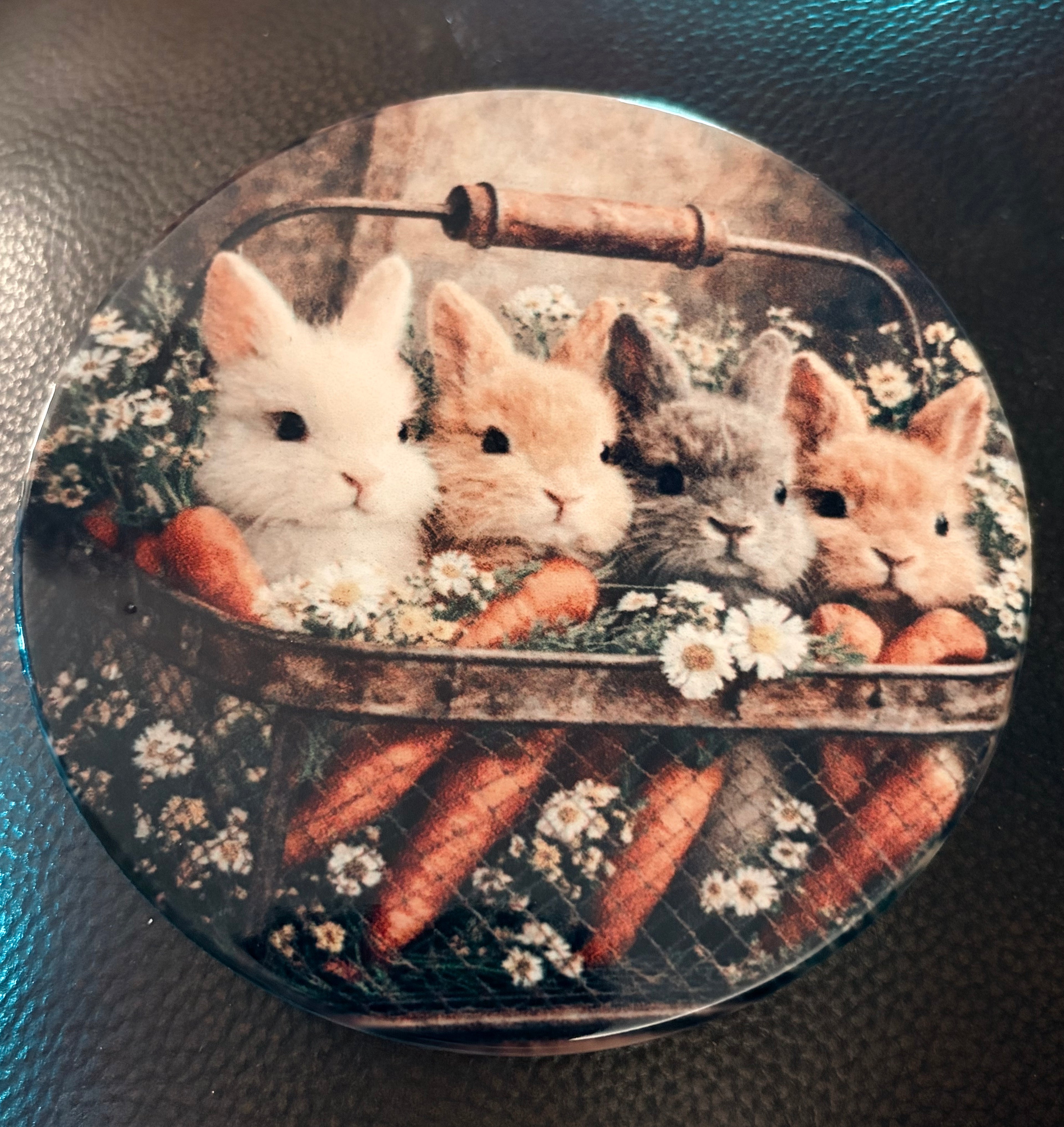 Bunnies in a Basket Coaster